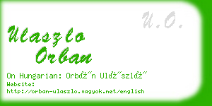 ulaszlo orban business card